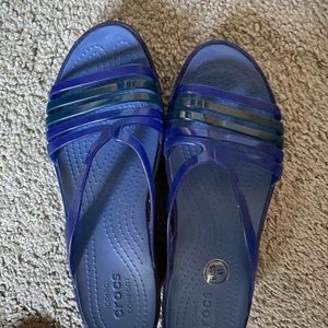 Crocs sandals slip on light blue women’s size 7